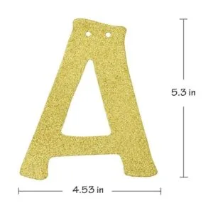 Boats N Hoes Guirnalda de cartel con purpurina dorada_6