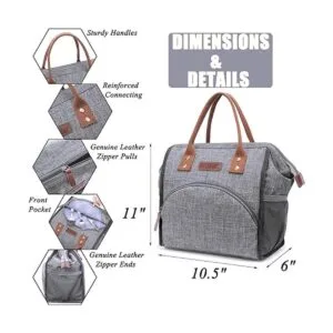 LOKASS Lonchera térmica con apertura amplia gran_4