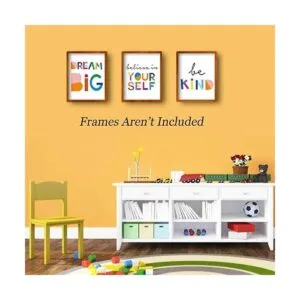 HPNIUB Juego de 3 impresiones artísticas con frase_4