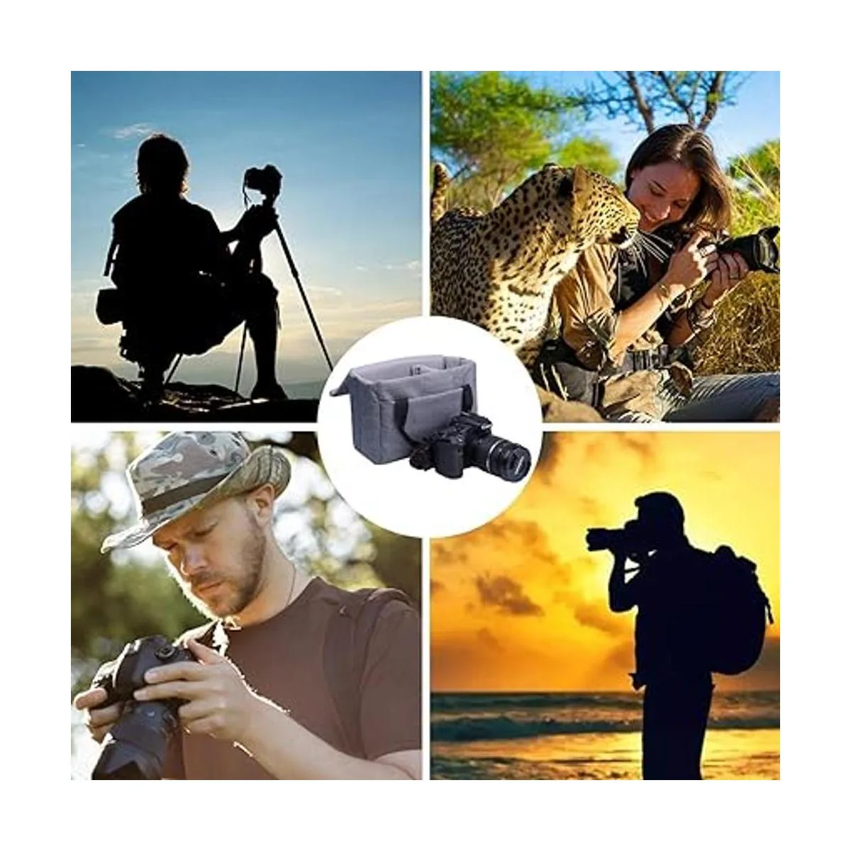 BOMKEE DSLR SLR Funda interior plegable impermeable para_4