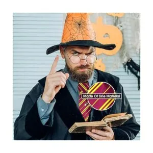 Skeleteen Juego de gafas y corbata de mago color granate_2