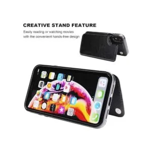 OT ONETOP Funda tipo cartera para iPhone XR con soporte_4