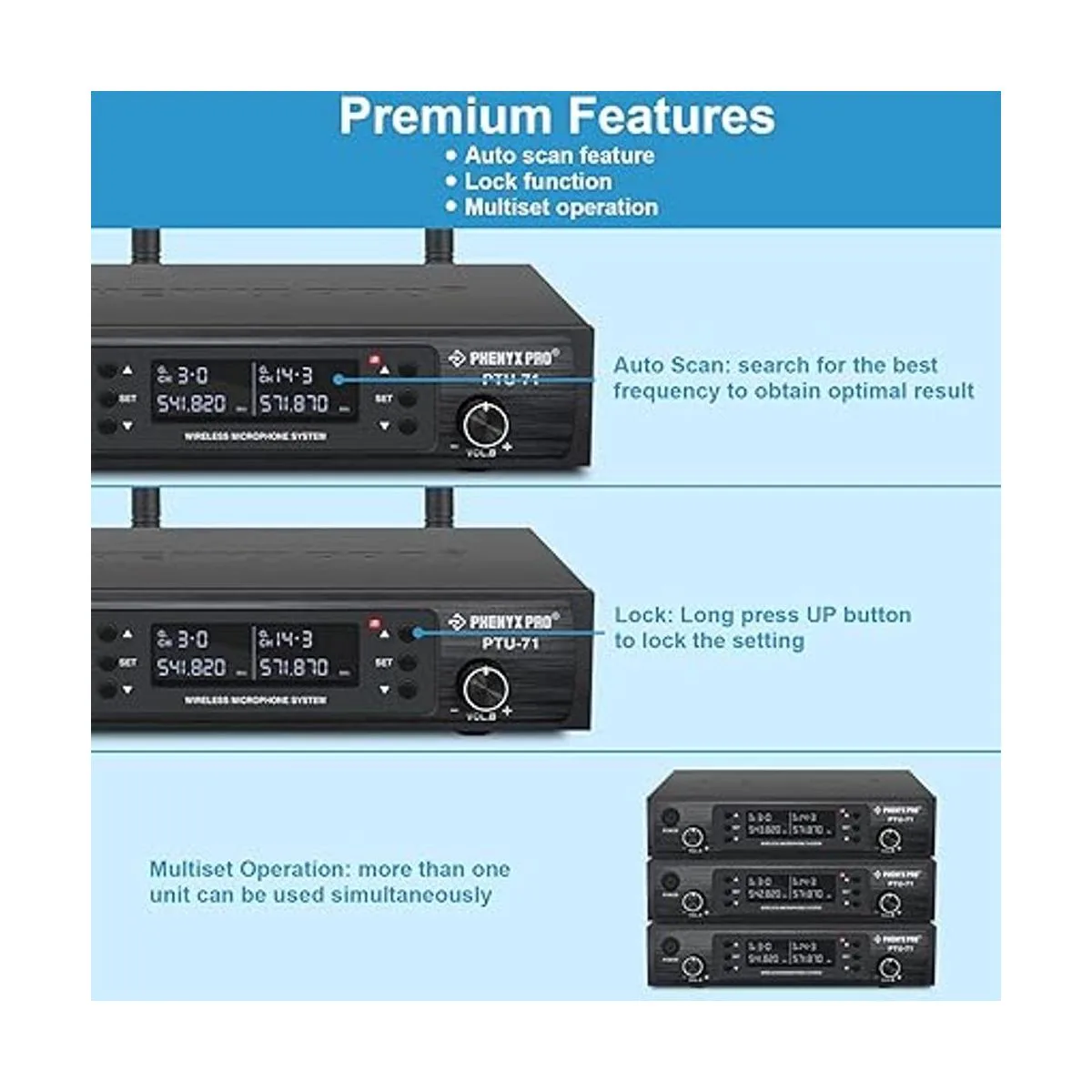 Phenyx Pro Sistema de micrófono inalámbrico dual Phenyx_3