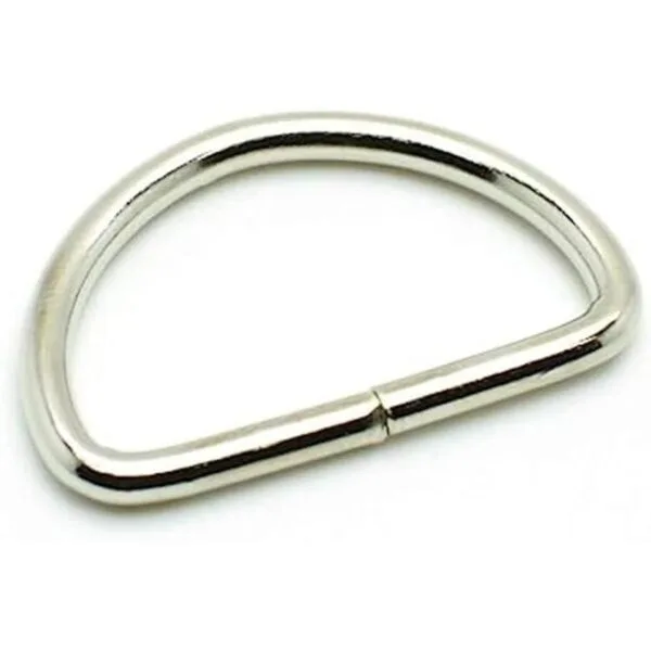 Paquete de 10 anillos en D de metal de 112 pulgadas_1