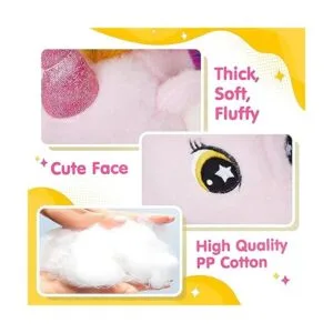 Juguete de peluche de unicornio rosa con luz grande_6