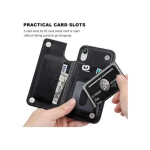 OT ONETOP Funda tipo cartera para iPhone XR con soporte_3