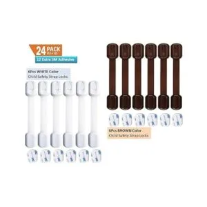 Cerraduras de correa de seguridad para niños 24 piezas_5