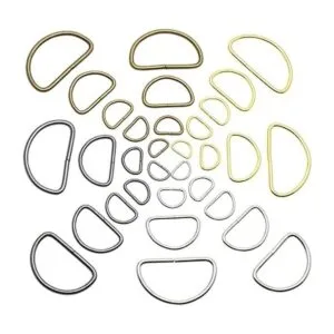 Paquete de 10 anillos en D de metal de 112 pulgadas_5