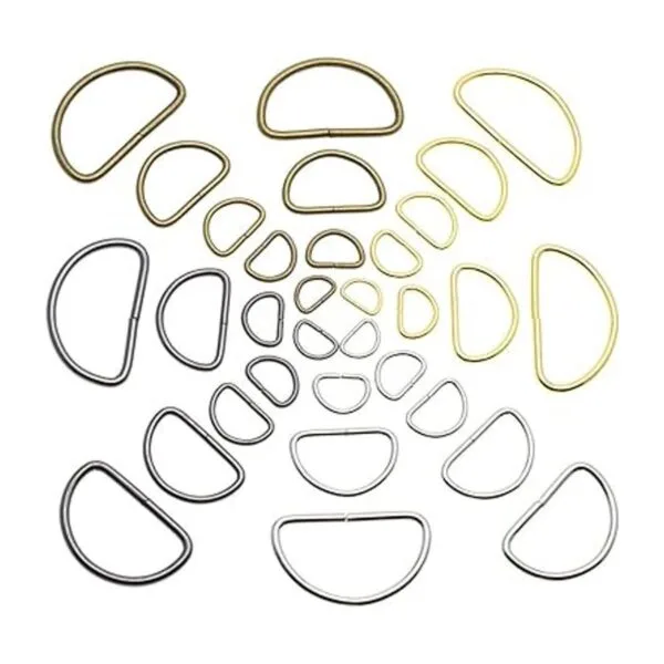 Paquete de 10 anillos en D de metal de 112 pulgadas_5