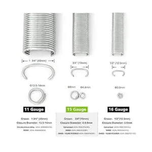 Chinatop Silver SC7 Anillos en C de calibre 15 de 34_4