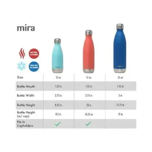 MIRA Botella de agua de acero inoxidable de 12 onzas con_4