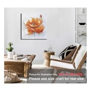 Niwo ART Amapolas naranjas lienzo de flores para_3
