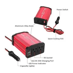 300 W inversor de corriente de automóvil de CD 12 V a 110_3