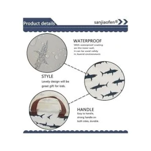 Sanjiaofen Cesta plegable rectangular de tela para_4