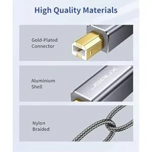 JSAUX Cable de impresora USB de 15 pies 2.0 tipo A macho_5