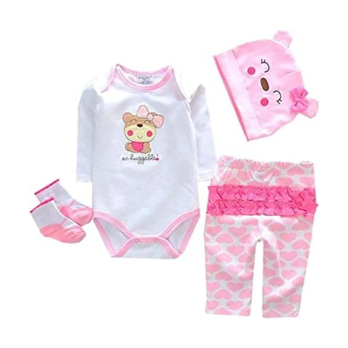 Medylove Muñecas Reborn Ropa Bebé Rosa Trajes para 20 22_1