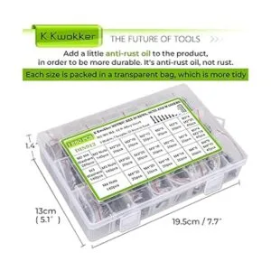 K Kwokker 1263 piezas surtido de pernos métricos M2 M3 M4_2