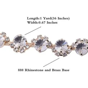 KAOYOO 1 yarda de diamantes de imitación de cristal para_2