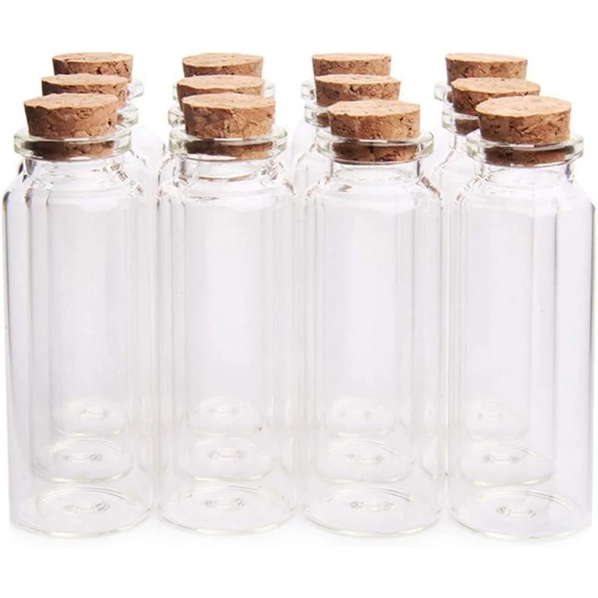 Danmu 12 mini botellas de vidrio de 1.18 x 3.14 pulgadas_1