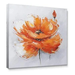 Niwo ART Amapolas naranjas lienzo de flores para_1