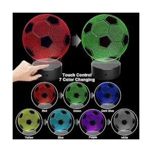 Luz de noche LED 3D de fútbol para niños y niñas lámpara_2