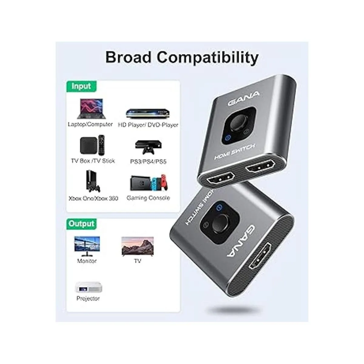 Interruptor HDMI de 4 K a 60 Hz conmutador HDMI_5