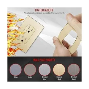 ENERLITES Toma de corriente decorativa serie Elite_3