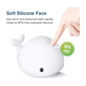 Bonita luz nocturna de ballena para niños Kawaii bebé_2