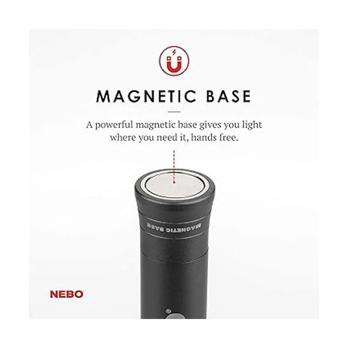 NEBO Luz de trabajo de 500 lúmenes linterna posicionada_4