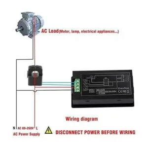 CrocSee AC 80260V 100A CRS022B Pantalla LCD de corriente_6