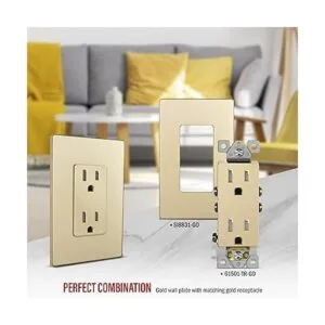 ENERLITES Toma de corriente decorativa serie Elite_5