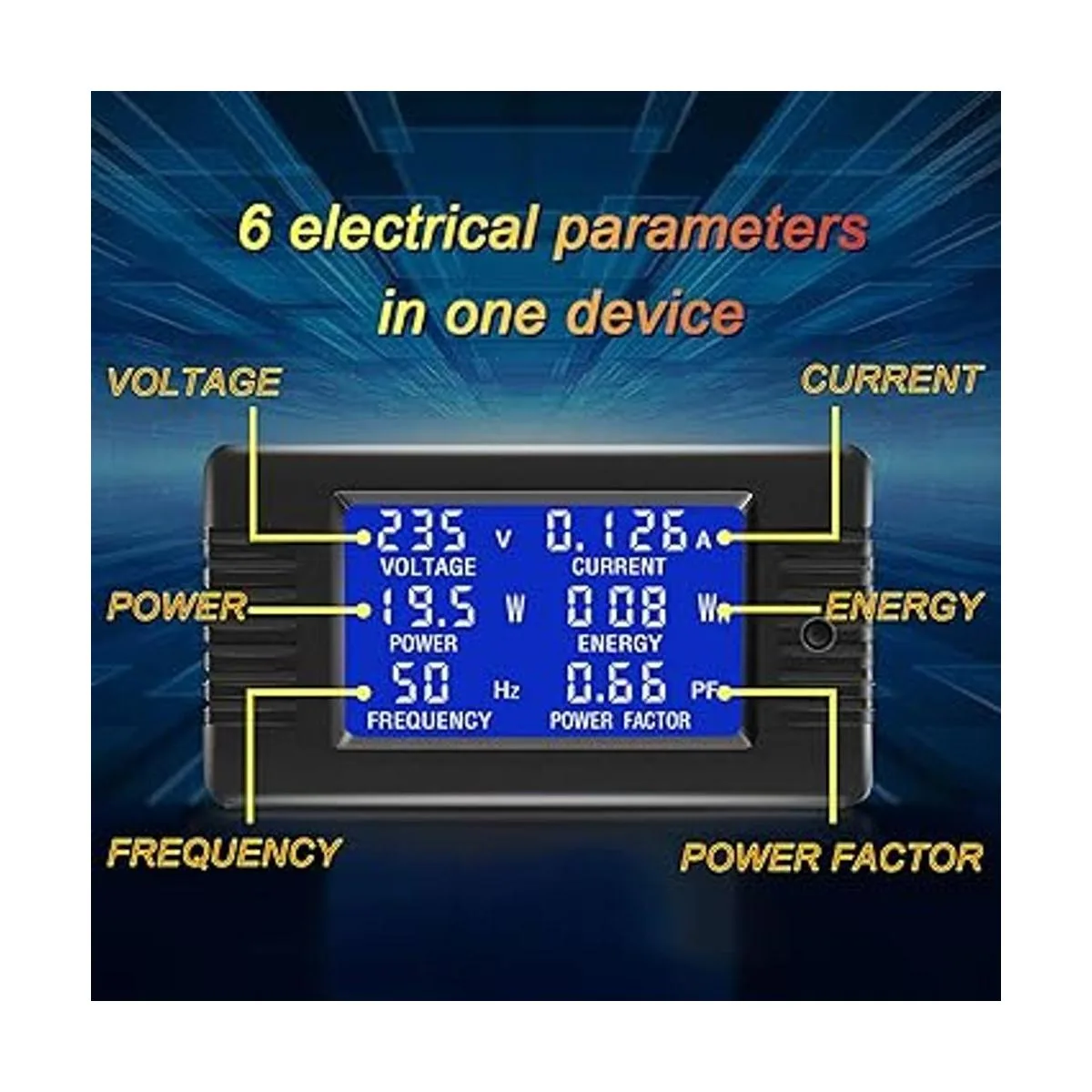 CrocSee AC 80260V 100A CRS022B Pantalla LCD de corriente_3
