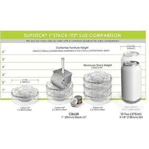 Slipstick CB658 StackIts Elevadores de cama ajustables de_2