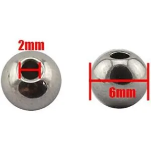 Tegg 100 cuentas espaciadoras redondas lisas de 0.236 in_4