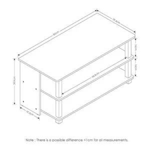 Furinno Sully Soporte de 3 niveles para TV de hasta 40_3