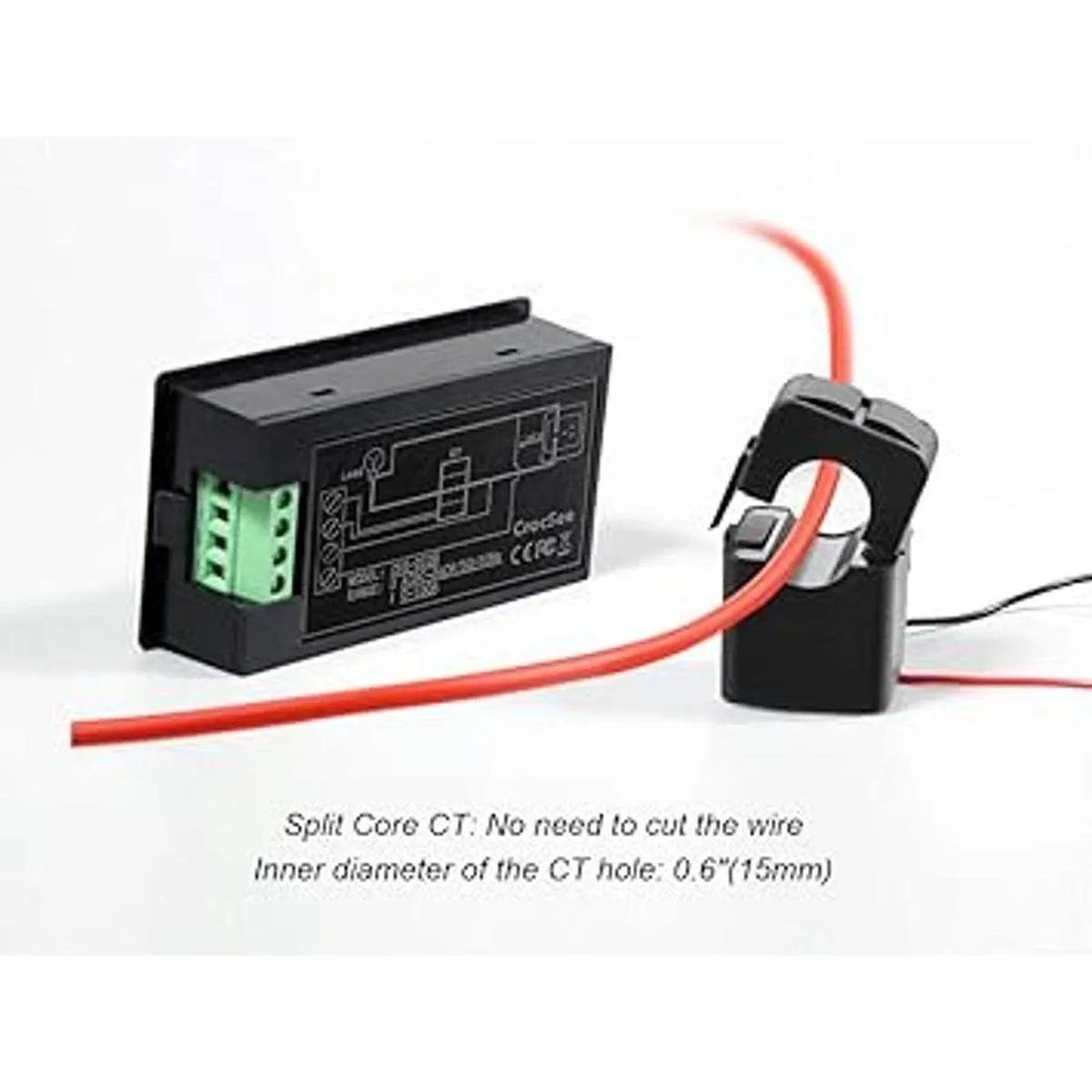 CrocSee AC 80260V 100A CRS022B Pantalla LCD de corriente_5