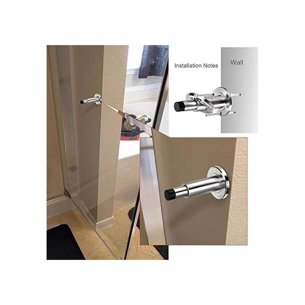 Sumnacon Tope de puerta ajustable resistente Tope de_5