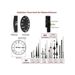 StFlyBro 2 movimientos de reloj sin tictac con 6_5