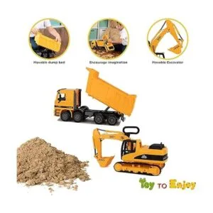 Juguete para excavadora y camión volquete para niños_5