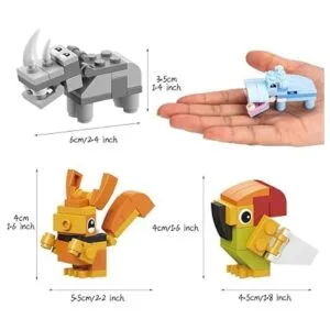IAMGlobal Mini bloques de construcción 12 en 1 animales_4