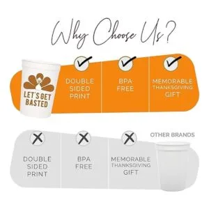 Tazas de fiesta de Acción de Gracias Lets Get Basted_7