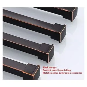 ELLOALLO Toallero giratorio de bronce aceitado para baño_3