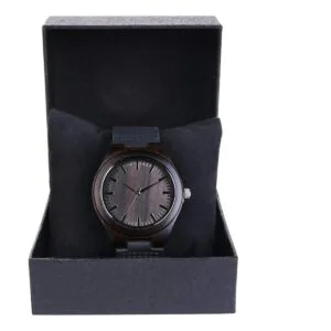 Reloj de madera grabado casual hecho a mano reloj de_7