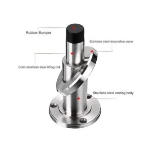 Sumnacon Tope de puerta ajustable resistente Tope de_7