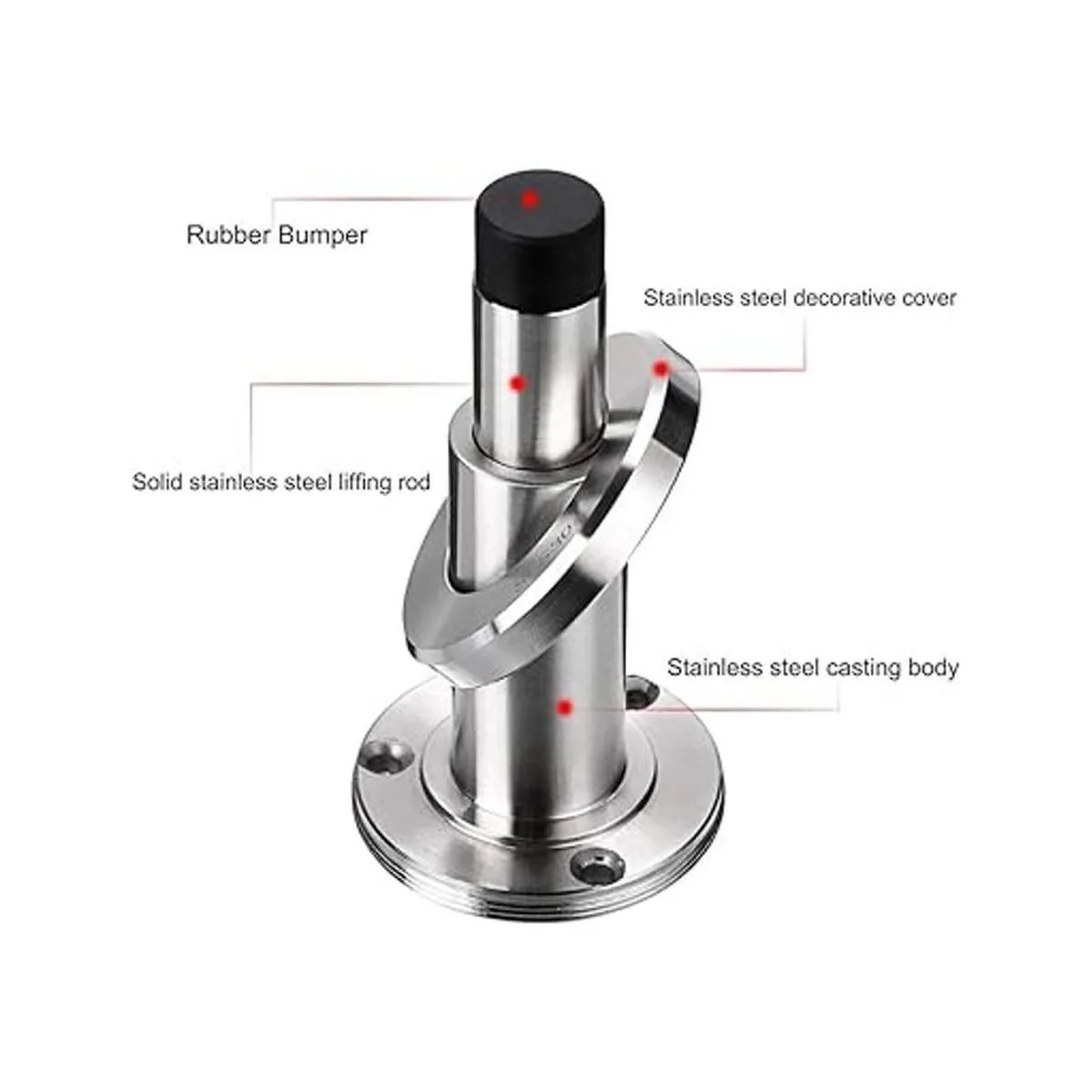 Sumnacon Tope de puerta ajustable resistente Tope de_7