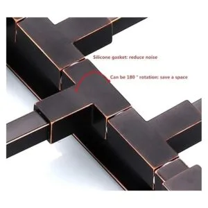 ELLOALLO Toallero giratorio de bronce aceitado para baño_2