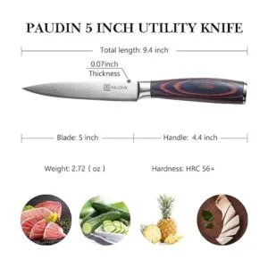 PAUDIN Cuchillo de chef alemán de acero inoxidable de_5