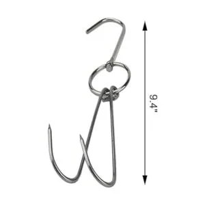 TinaWood Ganchos dobles de acero inoxidable 3 ganchos_5