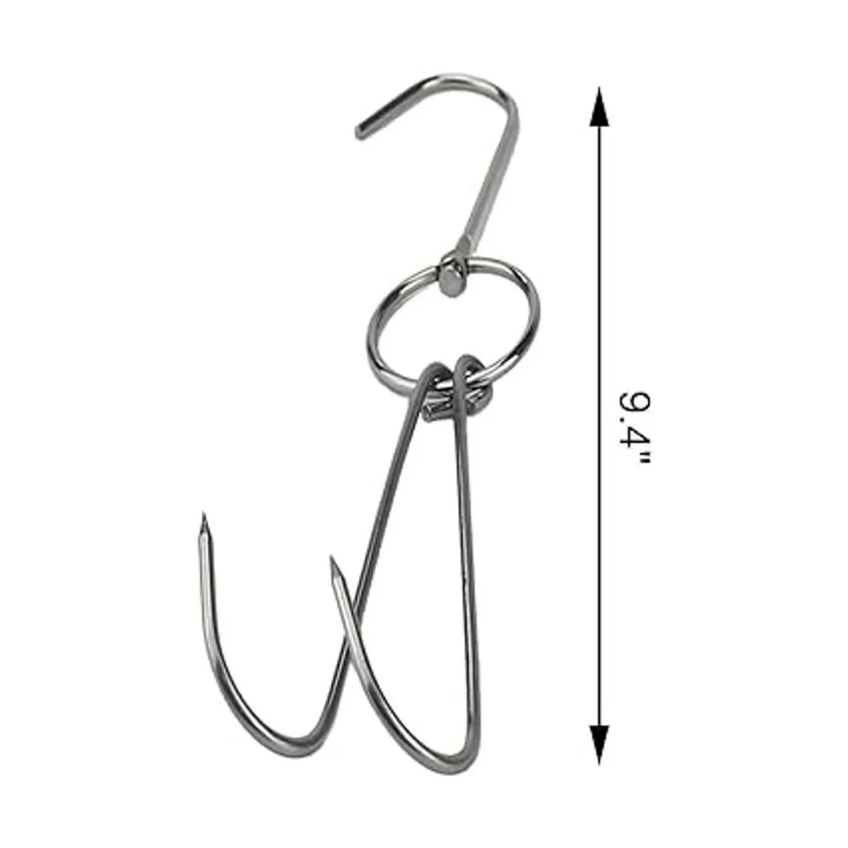 TinaWood Ganchos dobles de acero inoxidable 3 ganchos_5