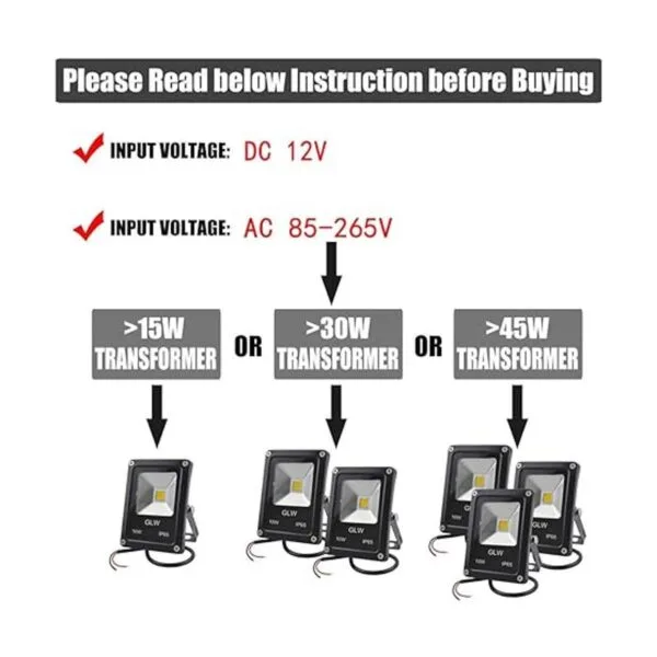 GLW Luces LED de paisaje de 10 W 12 V bajo voltaje para_4